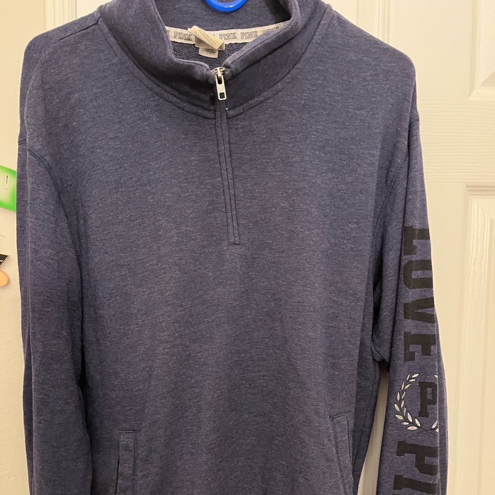 PINK half zip sweater